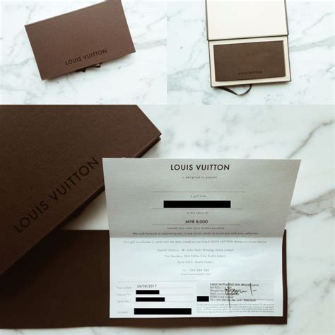 louis vuitton gift certificate